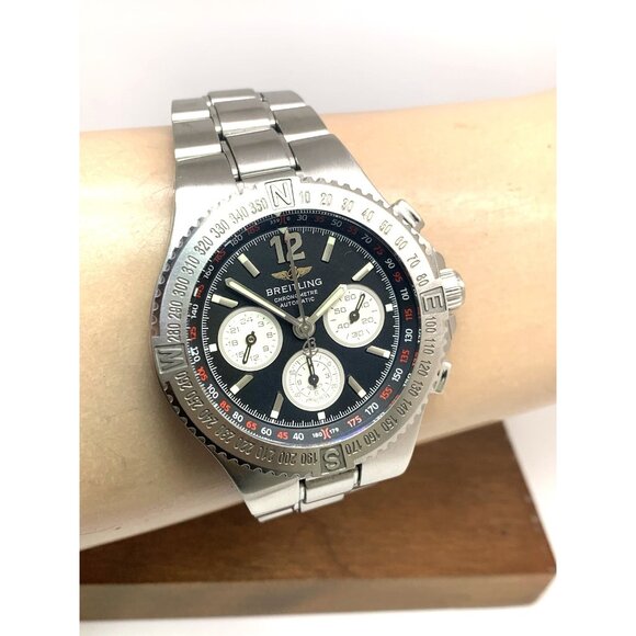 Breitling Men's Watch A39363 Hercules Swiss Automatic Chronograph Black Dial - Picture 11 of 14